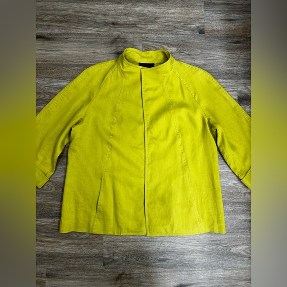 Talbots Pure Irish Linen Green Blazer Size Large - Picture 1 of 10